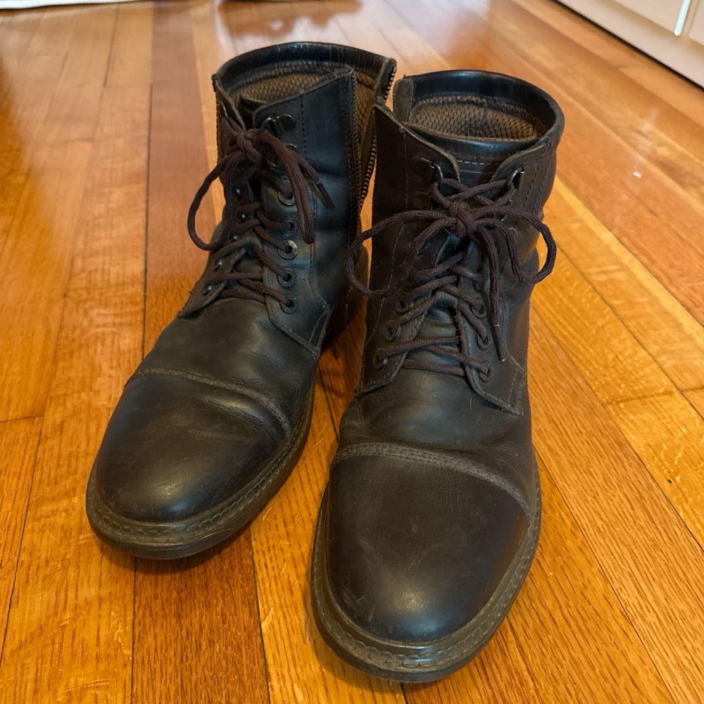 Men's Rockport Brown Leather Lace-Up Boots